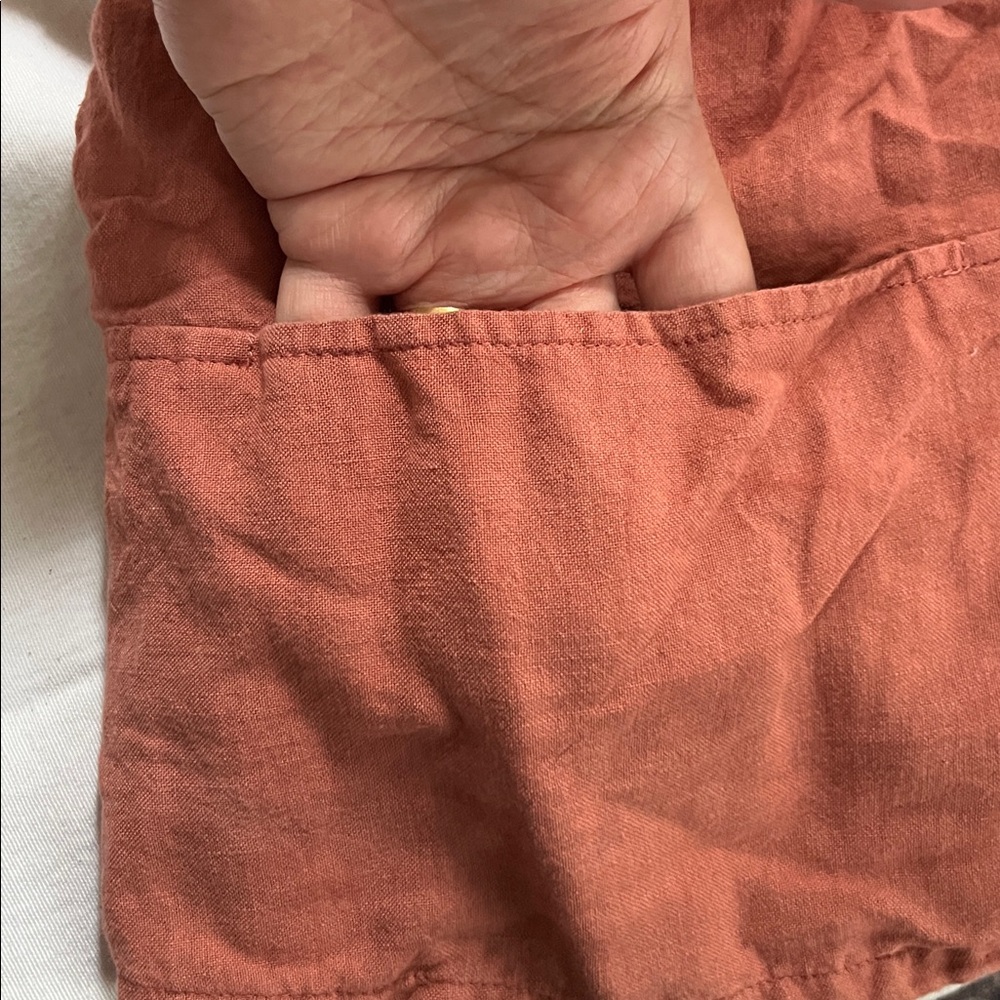 Mata Traders Linen Salmon Top | Sustainable Brand - Picture 3 of 3